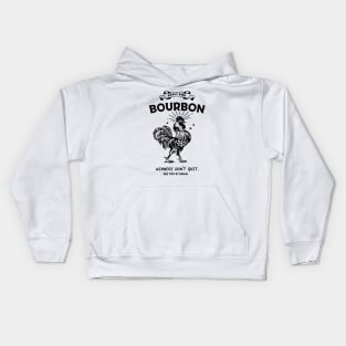 Funny Early Bird Bourbon Rooster: Winners Don't Quit Kids Hoodie